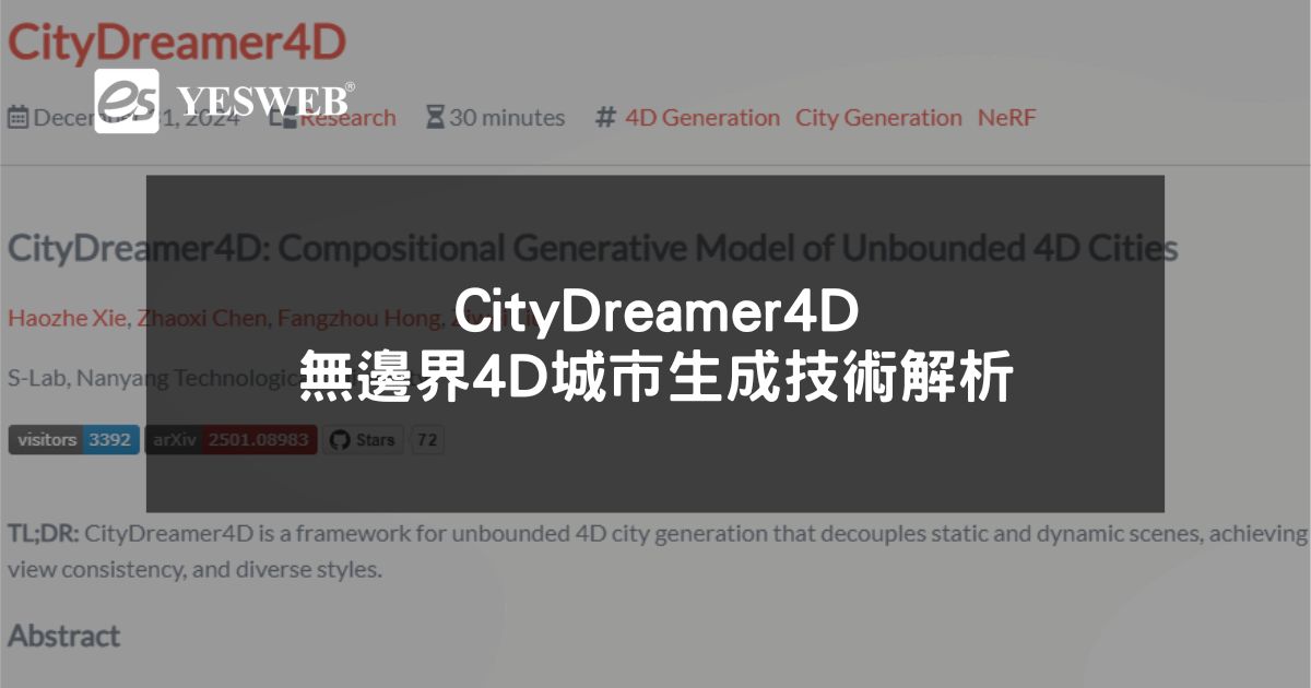 閱讀更多文章 CityDreamer4D 無邊界 4D 城市生成技術解析