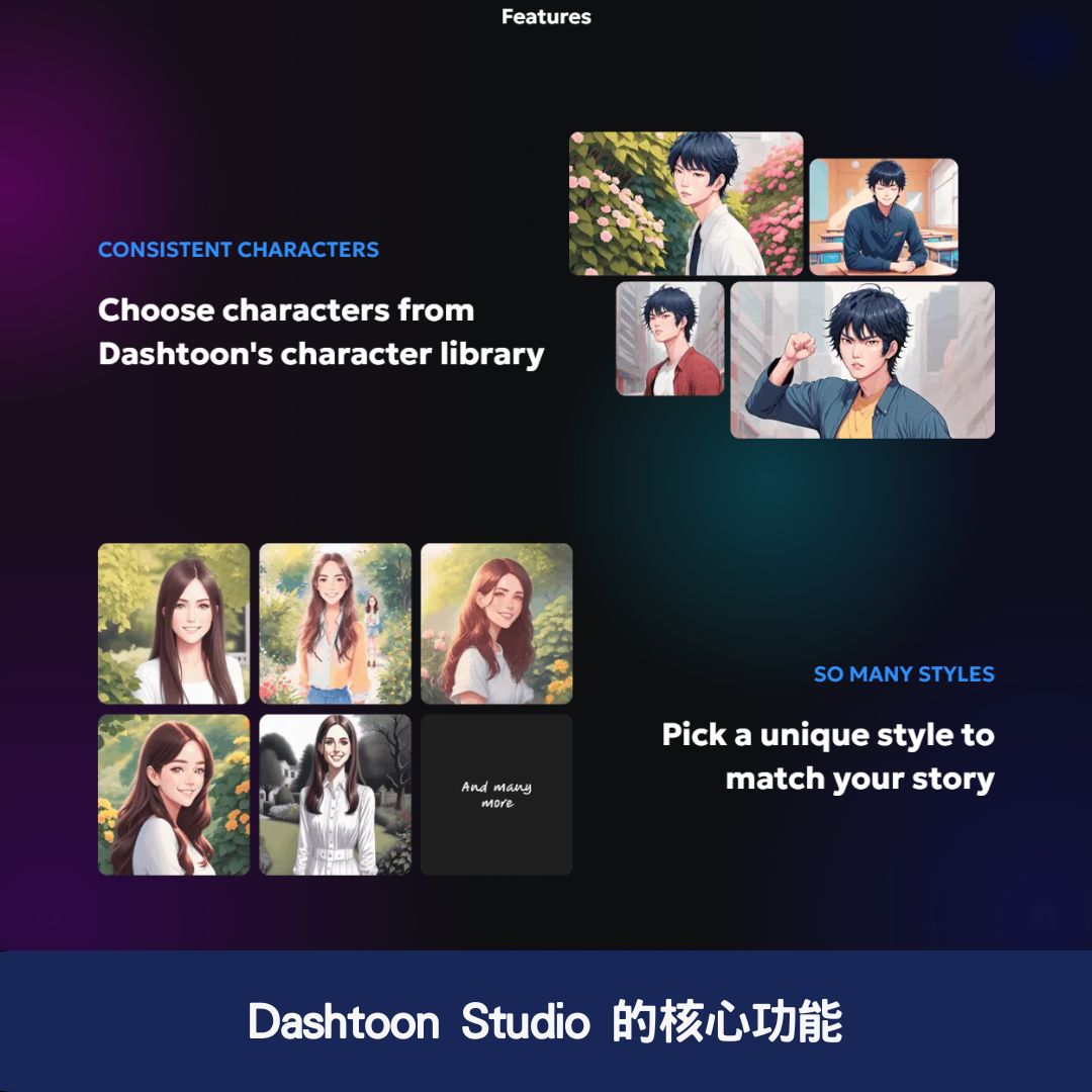 Dashtoon Studio 的核心功能