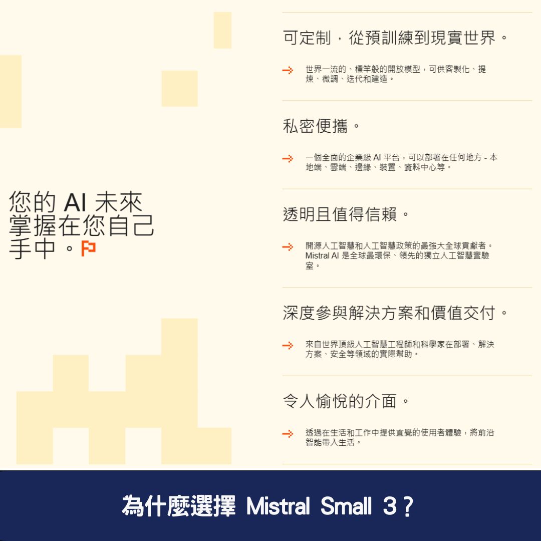 📢為什麼選擇 Mistral Small 3？