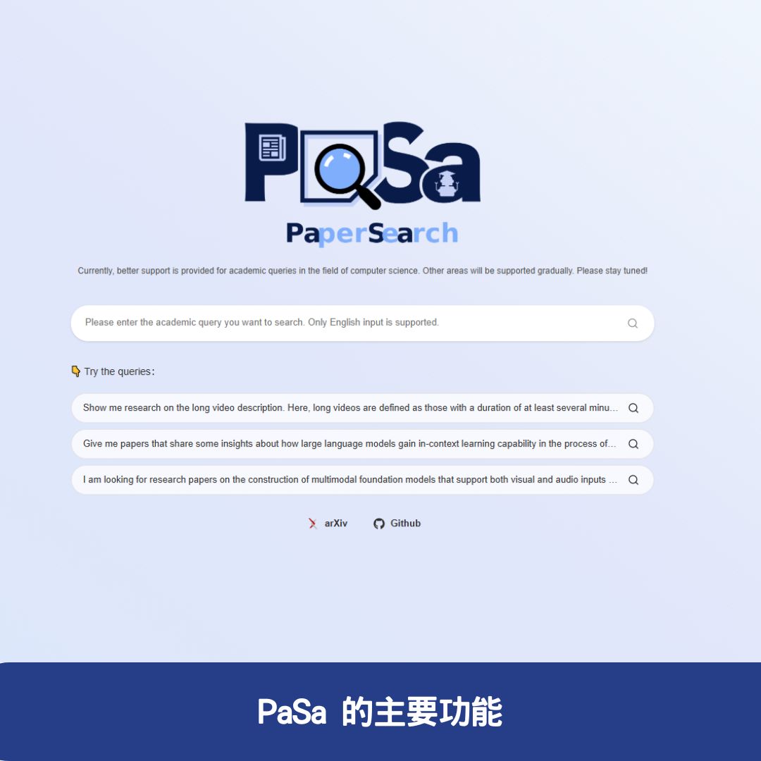 PaSa 的主要功能