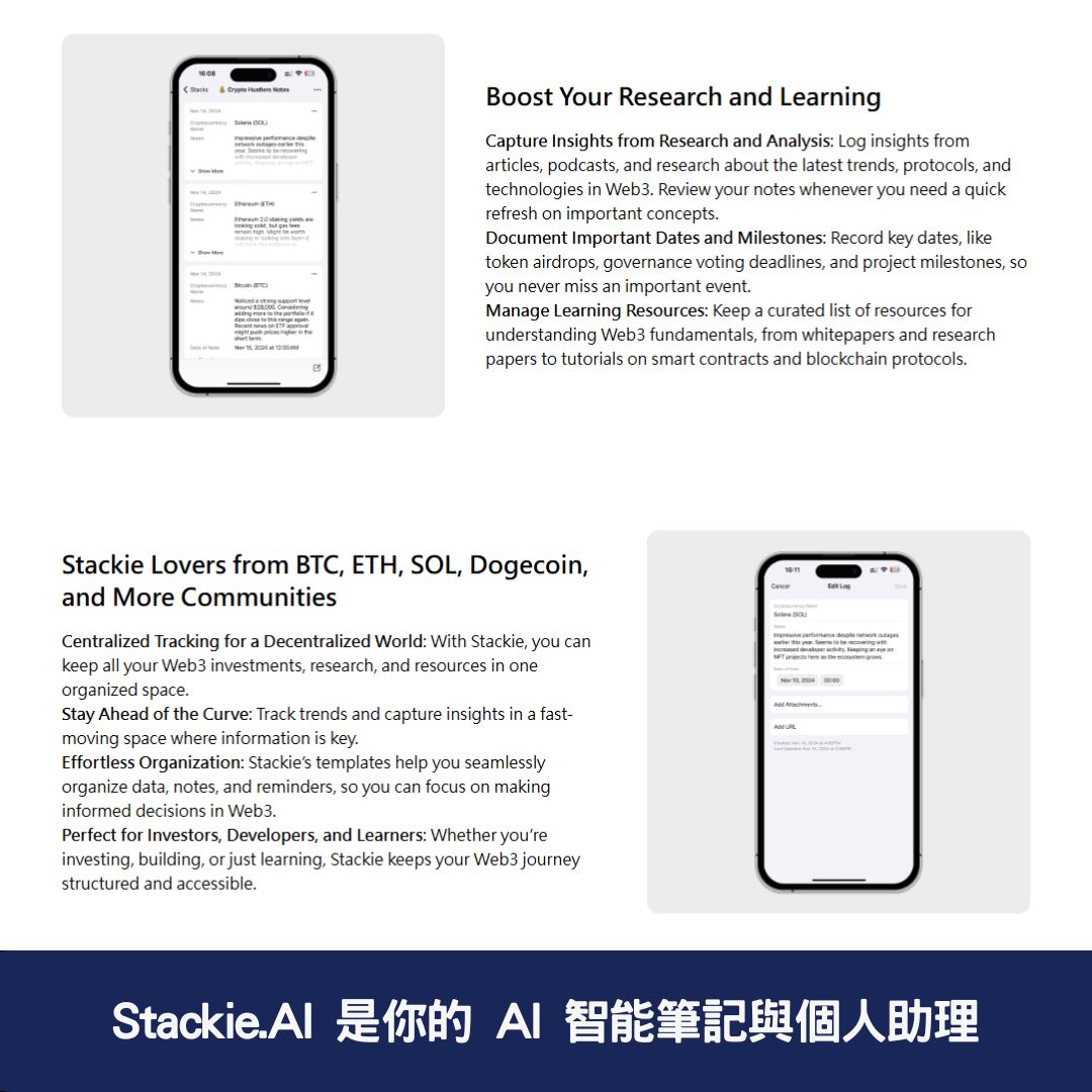 Stackie.AI 是你的 AI 智能筆記與個人助理